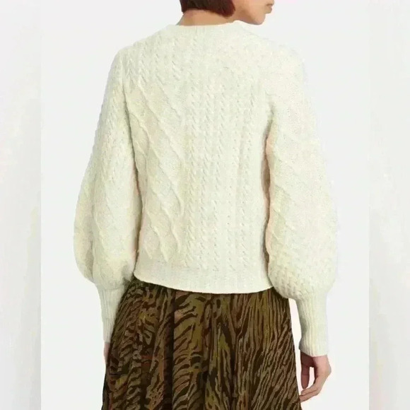 FRAME Patchwork Cable Knit Wool Sweater - Size S/P - Picture 2 of 10